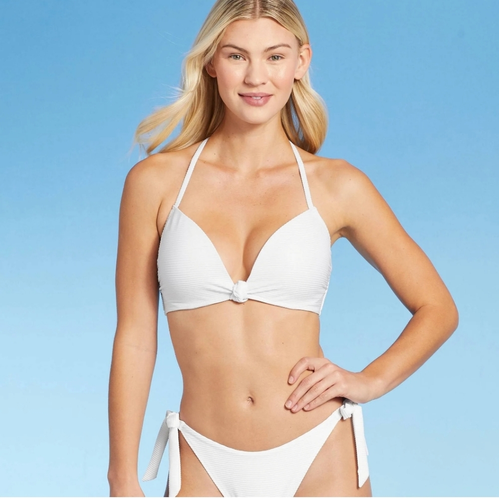 Shade & shore 36B white bikini top